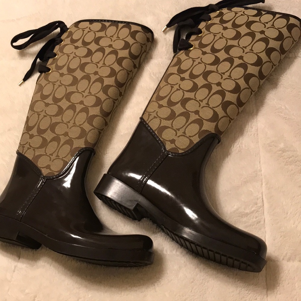 Authentic Coach rain boots